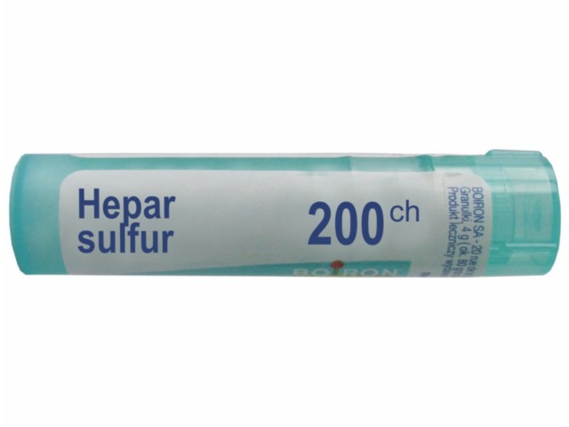 Hepar Sulfur 200 CH interakcje ulotka granulki - 4 g