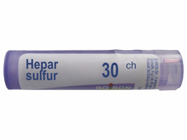 Hepar Sulfur 30 CH interakcje ulotka granulki  4 g