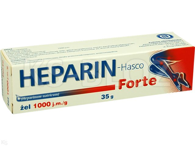 Heparin Hasco Forte interakcje ulotka żel 1 000 j.m./g 35 g