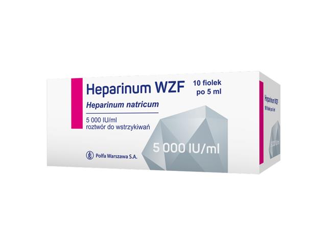 Heparinum WZF interakcje ulotka roztwór do wlewów dożylnych 5 000 j.m./ml 10 fiol. po 5 ml