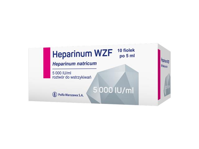 Heparinum WZF interakcje ulotka roztwór do wlewów dożylnych 5 000 j.m./ml 