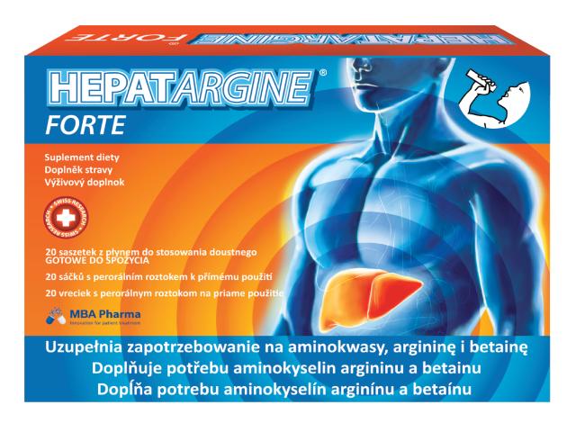 Hepatargine Forte interakcje ulotka płyn doustny - 20 sasz.