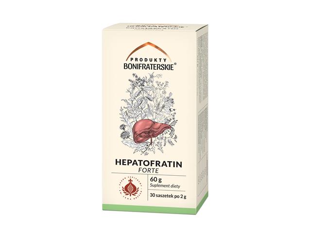 Hepatofratin Forte Produkty Bonifraterskie interakcje ulotka zioła do zaparzania w saszetkach  30 sasz. | 60 g | 60 g