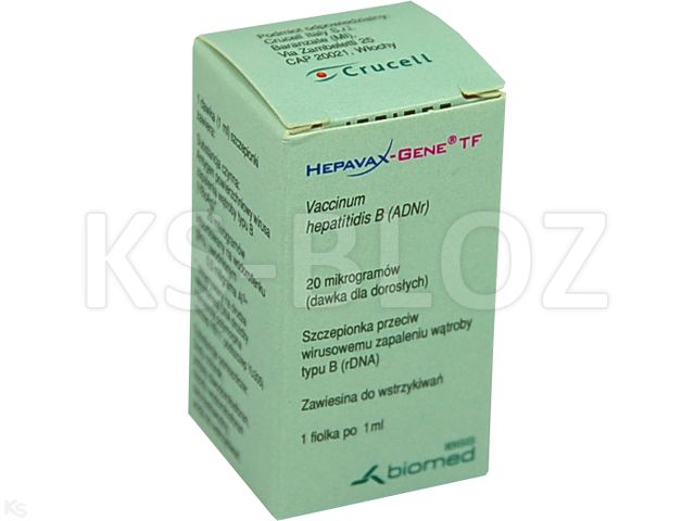 Hepavax-Gene TF interakcje ulotka zawiesina do wstrzykiwań 20 mcg/ml 1 fiol. po 1 ml
