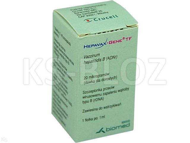 Hepavax-Gene TF interakcje ulotka zawiesina do wstrzykiwań 20 mcg/ml 1 fiol. po 1 ml