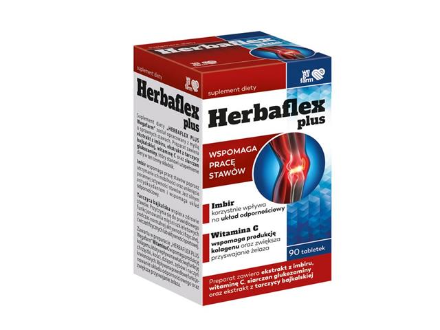 Herbaflex Plus interakcje ulotka tabletki - 90 tabl.