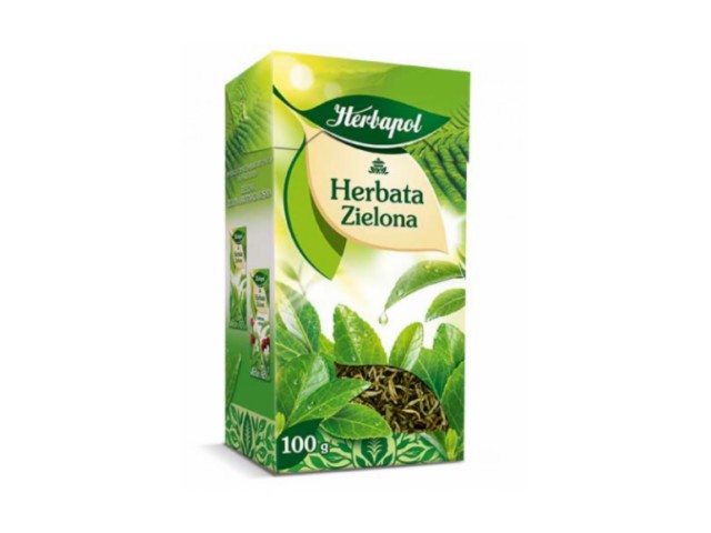 Herbapol Herbata Zielona Liściasta karton 10szt interakcje ulotka   100 g