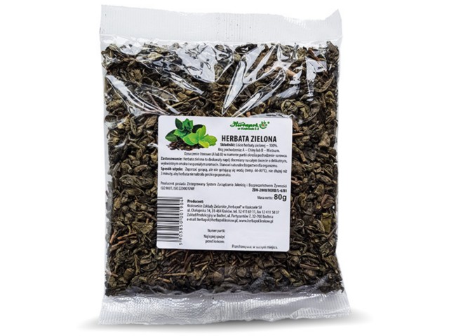 Herbata zielona interakcje ulotka herbata  80 g