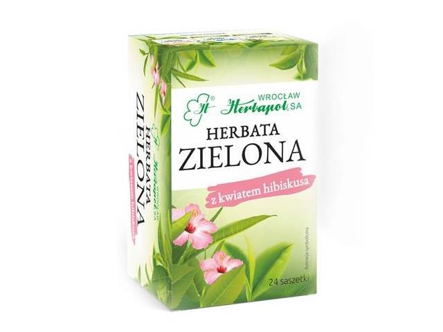 Herbata zielona z kwiatem hibiskusa interakcje ulotka zioła do zaparzania w saszetkach - 24 sasz. po 2 g