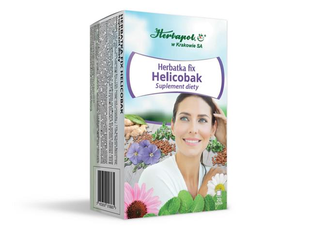 Herbatka fix Helicobak interakcje ulotka herbata  20 sasz.