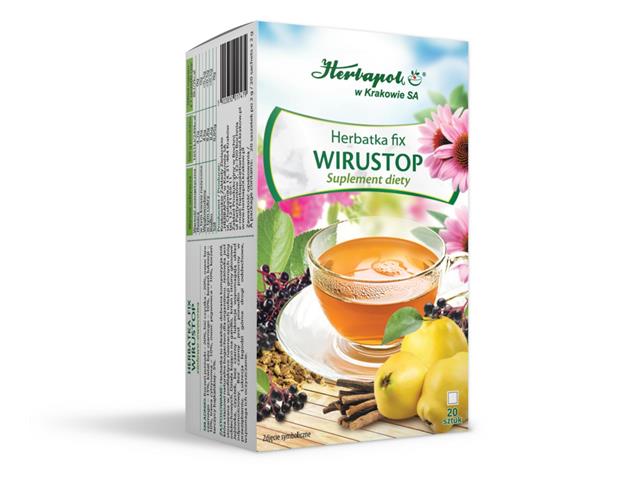 Herbatka fix WIRUSTOP interakcje ulotka herbata - 20 sasz.