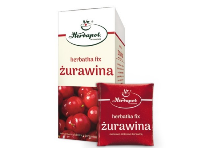 HERBATKA ŻURAWINOWA FIX KOPERTY interakcje ulotka   20 sasz. po 2.5 g