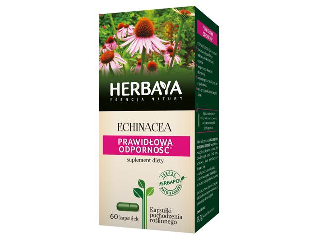 Herbaya Echinacea Prawidłowa Odporność interakcje ulotka kapsułki  60 kaps.