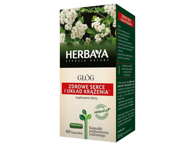 Herbaya Głóg Zdrowe Serce I Układ Krążenia interakcje ulotka kapsułki - 60 kaps.