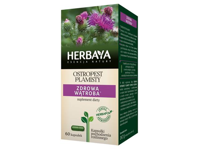 Herbaya Ostropest Plamisty interakcje ulotka kapsułki - 60 kaps.