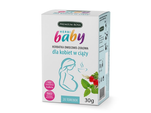 Herbi Baby Herbatka dla kobiet w ciąży owocowo-ziołowa interakcje ulotka herbata  20 toreb.