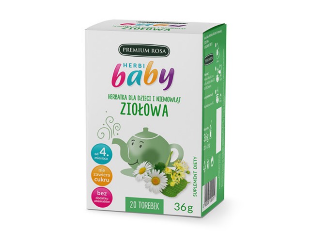 Herbi Baby Herbatka dla niemowląt i dzieci ziołowa interakcje ulotka herbata  20 toreb.