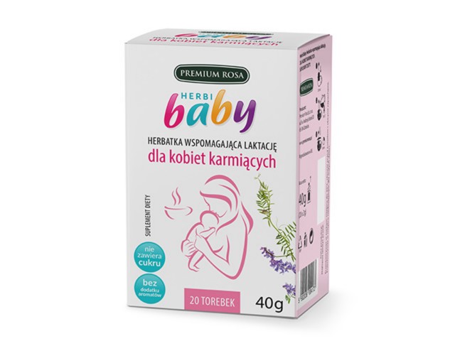 Herbi Baby Herbatka wspomagająca laktację dla kobiet karmiących interakcje ulotka herbata - 20 toreb.
