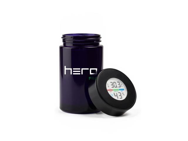 Hero Pro Pojemnik 150 ml szklany z higrometrem bezzapachowy interakcje ulotka pojemnik - 1 szt.