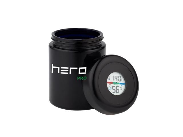 Hero Pro Pojemnik 250 ml szklany z higrometrem bezzapachowy interakcje ulotka pojemnik  1 szt.