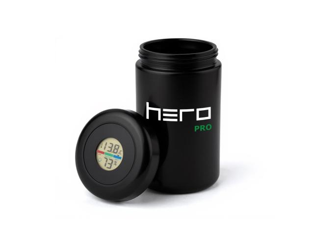 Hero Pro Pojemnik 400 ml szklany z higrometrem bezzapachowy interakcje ulotka pojemnik - 1 szt.