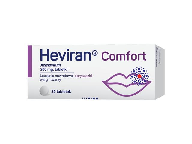 Heviran Comfort interakcje ulotka tabletki 200 mg 25 tabl.