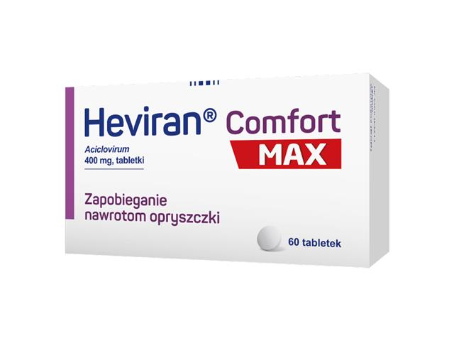 Heviran Comfort Max interakcje ulotka tabletki 400 mg 60 tabl.