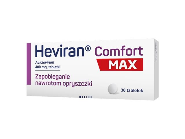 Heviran Comfort Max interakcje ulotka tabletki 400 mg 30 tabl.