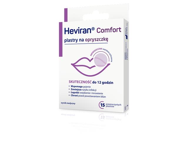 Heviran Comfort Plastry na opryszczkę interakcje ulotka plaster  15 szt.