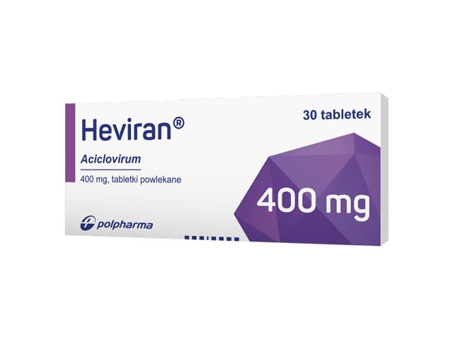 Heviran interakcje ulotka tabletki powlekane 400 mg 30 tabl. | 3 blist.po 10 szt.