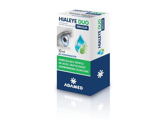 Hialeye Duo Emulsja interakcje ulotka krople do oczu - 10 ml