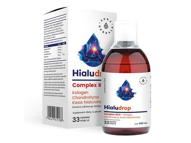 Hialudrop Complex KCH Kolagen, Chondroityna, Kw. Hialuronowy interakcje ulotka płyn  500 ml