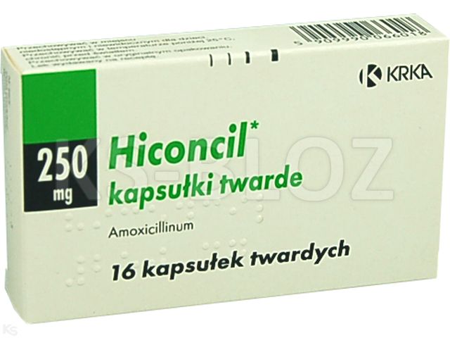 Hiconcil interakcje ulotka kapsułki twarde 250 mg 16 kaps.