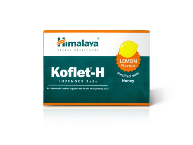 Himalaya Koflet-H smak cytrynowy interakcje ulotka pastylki do ssania  12 pastyl. (2 blist. po 6 pastyl.)