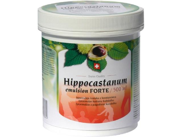 HIPPOCASTANUM Bioemulsja końska z kasztanowca Forte interakcje ulotka emulsja na skórę  500 ml