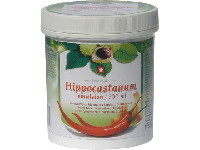 HIPPOCASTANUM Emulsion HOT interakcje ulotka emulsja na skórę  500 ml