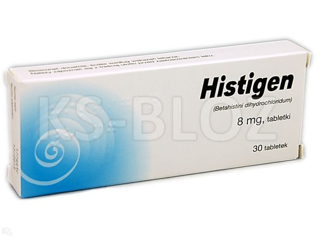 Histigen interakcje ulotka tabletki 8 mg 30 tabl. | 2 blist.po 15 szt.