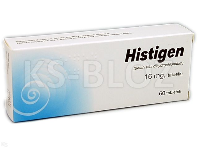 Histigen interakcje ulotka tabletki 16 mg 60 tabl. | 3 blist.po 20 szt.