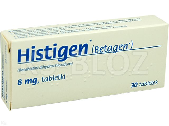 Histigen interakcje ulotka tabletki 8 mg 30 tabl.