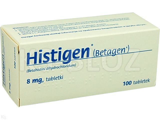 Histigen interakcje ulotka tabletki 8 mg 100 tabl.