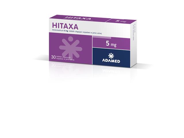 Hitaxa interakcje ulotka tabletki ulegające rozpadowi w jamie ustnej 5 mg 30 tabl.