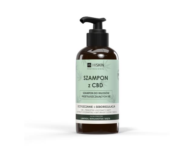 HS HISKIN PROFESSIONAL OCZYSZCZANIE & SEBOREGULACJA Szampon z CBD do włosów przetłuszczających się interakcje ulotka szampon - 250 ml