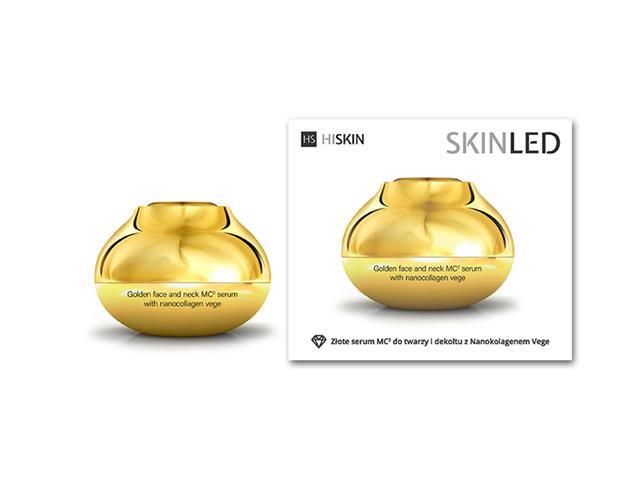 HS HISKIN SKIN LED Złote Serum MC2 do twarzy i dekoltu z Nanokolagenem Vege interakcje ulotka serum - 30 ml