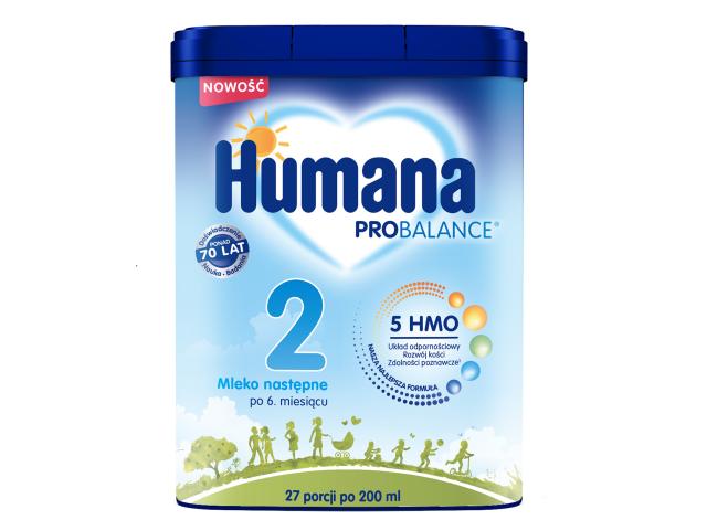 Humana 2 5hmo Probalance Mleko następne 6 m+ interakcje ulotka proszek - 750 g