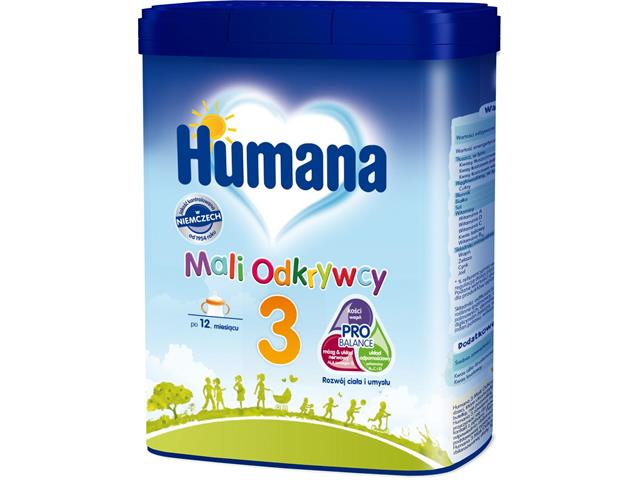 Humana 3 Mali Odkrywcy po 12 miesiącu interakcje ulotka proszek - 650 g