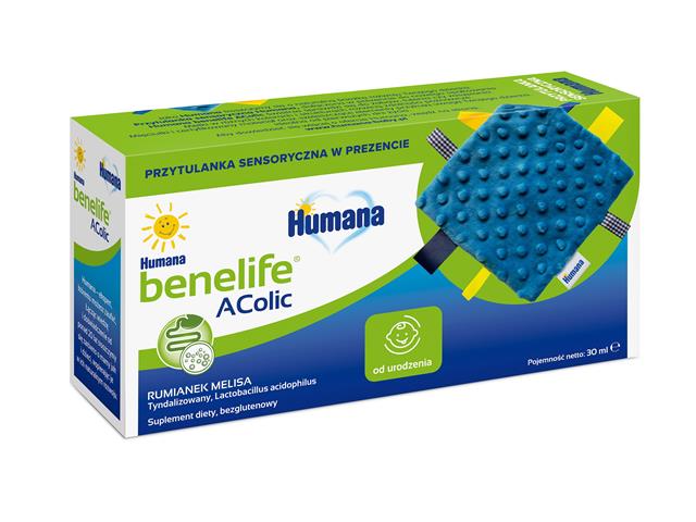 Humana benelife Acolic PROMOPACK Przytulanka sensoryczna w prezencie interakcje ulotka zestaw - 30 ml + 1 szt.