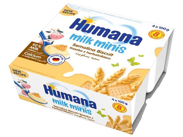 Humana Milk Kaszka z herbatnikiem od 8 miesięcy interakcje ulotka kaszka  4 szt. po 100 g