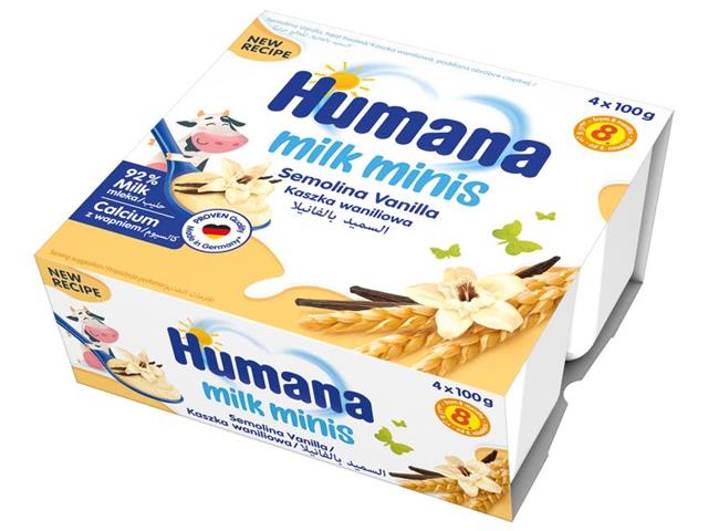 Humana Milk Minis Kaszka waniliowa od 8 miesięcy interakcje ulotka kaszka  4 szt. po 100 g