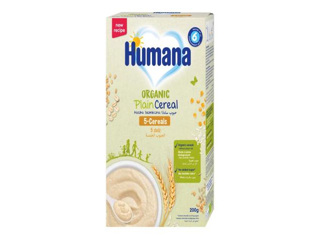 Humana Organic Kaszka bezmleczna 5 zbóż interakcje ulotka proszek do podawania w wodzie/mleku do picia  200 g