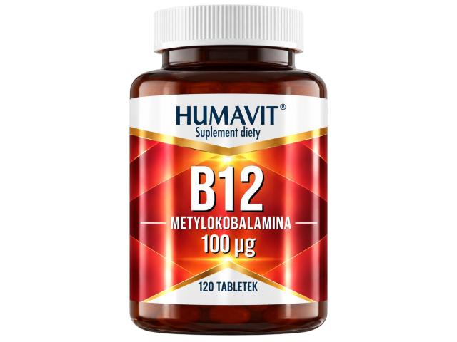 Humavit B12 Metylokobalamina 100 mcg interakcje ulotka tabletki 120 tabl.